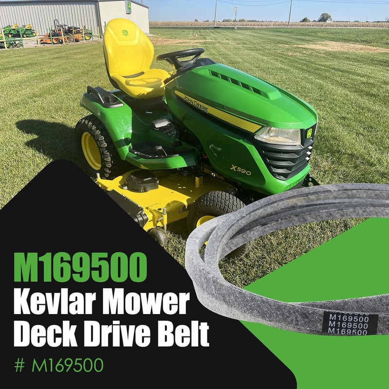 GEATaaT M169500 Kevlar Mower Deck Drive Belt Fit for John Deere X330 X350 X354 X370 X380 X384 X390 X394 X570 X580 X584 X590 FS5600 FS5651 FS5730 with 48" Deck Mowers (5/8" X 103-1/2") - Image 2